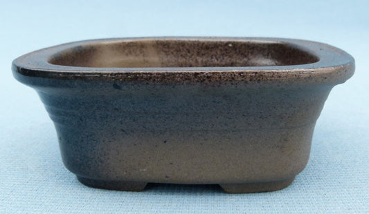 High Quality Japanese Unglazed Rectangular Bonsai Pot - 4.5"