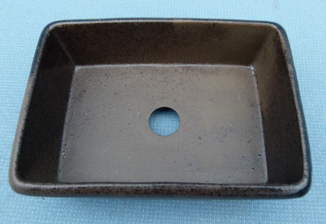 High Quality Japanese Unglazed Rectangular Bonsai Pot - 4.5"