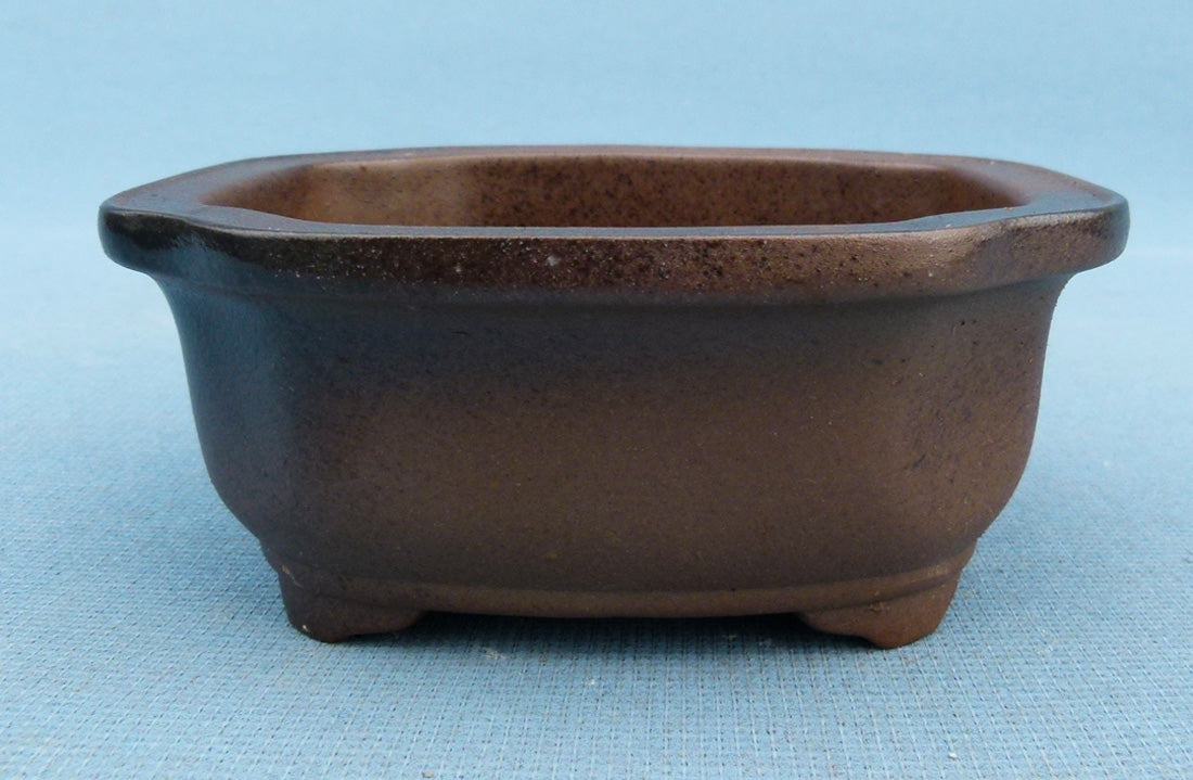 High Quality Japanese Unglazed Oval Bonsai Pot - 5"