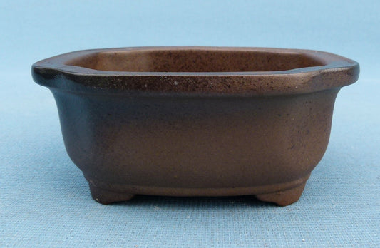 High Quality Japanese Unglazed Oval Bonsai Pot - 5"