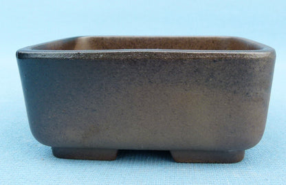 High Quality Japanese Unglazed Rectangular Bonsai Pot - 5"