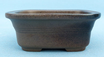 High Quality Japanese Unglazed Rectangular Bonsai Pot - 5"