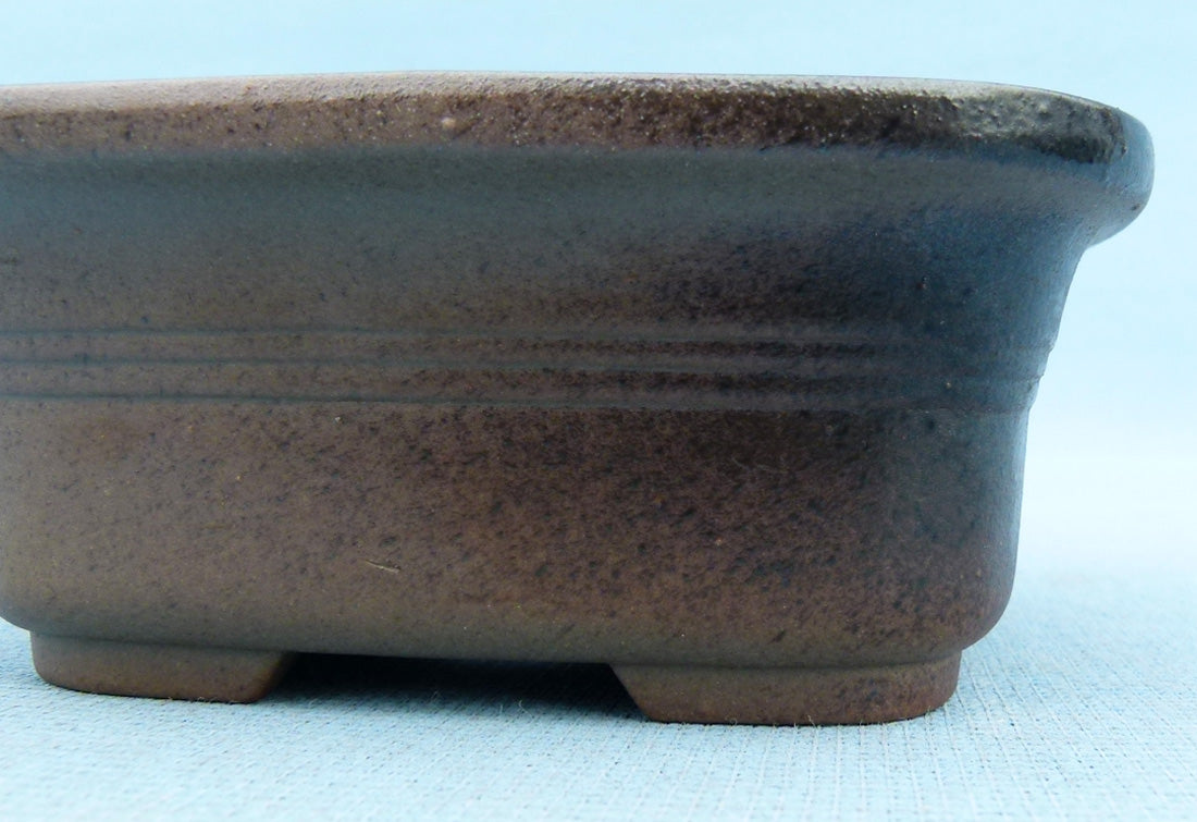 High Quality Japanese Unglazed Rectangular Bonsai Pot - 5"