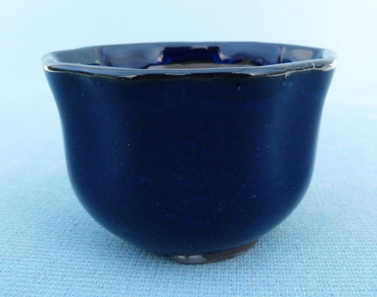 High Quality Japanese Glazed Round Bonsai Pot - 3"