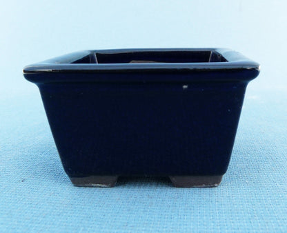 High Quality Japanese Glazed Square Bonsai Pot - 3"