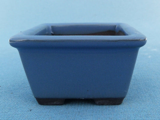 High Quality Japanese Glazed Square Bonsai Pot - 3"