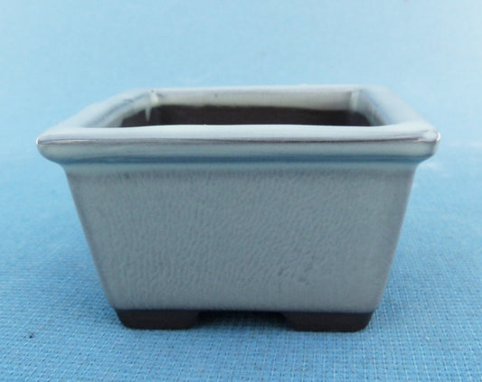 High Quality Japanese Glazed Square Bonsai Pot - 3"