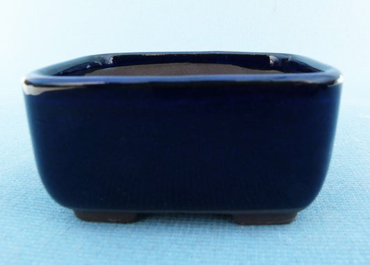 High Quality Japanese Glazed Rectangular Bonsai Pot - 3"