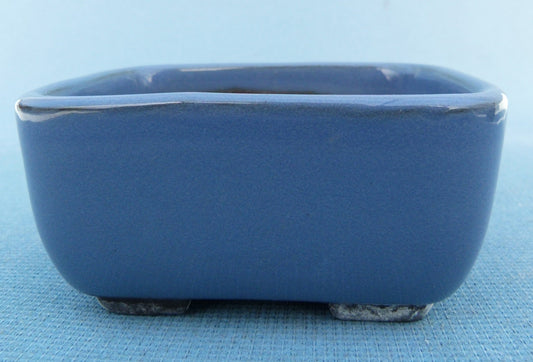 High Quality Japanese Glazed Rectangular Bonsai Pot - 3"