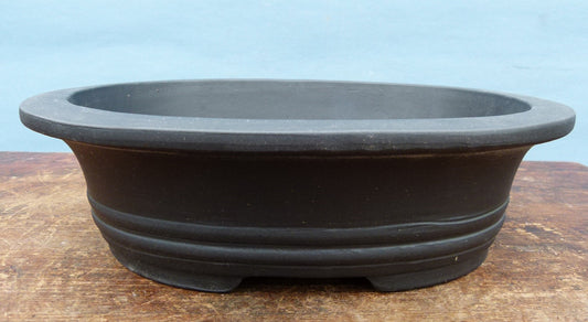 Bonsai Basics - Oval Unglazed Bonsai Pot - 11"