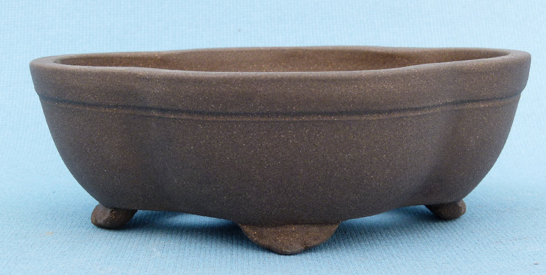 Oval Unglazed Bonsai Pot - 8"