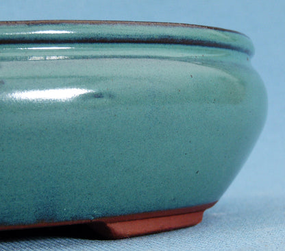 Bonsai Basics Blue Glazed Oval Bonsai Pot - 10"