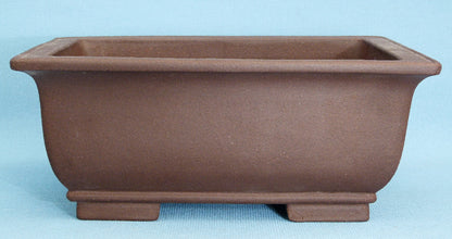 Deep Rectangular Unglazed Quality Bonsai Pot - 12"