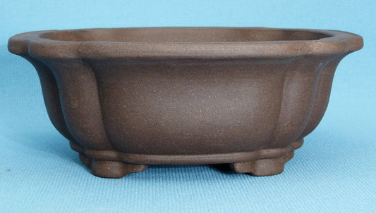 Lotus Flower Style Unglazed Quality Bonsai Pot - 9"