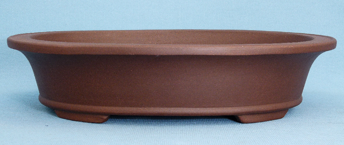 Oval Unglazed Quality Bonsai Pot - 16"