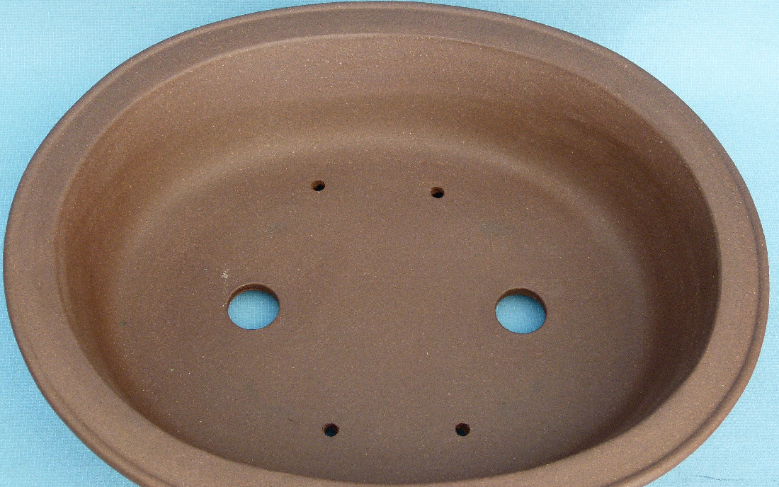 Oval Unglazed Quality Bonsai Pot - 16"