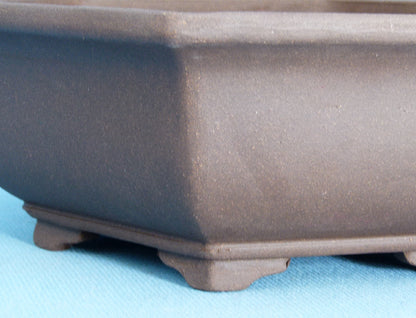 Hexagonal Unglazed Quality Bonsai Pot - 12"