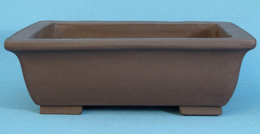 Rectangular Unglazed Quality Bonsai Pot - 11"