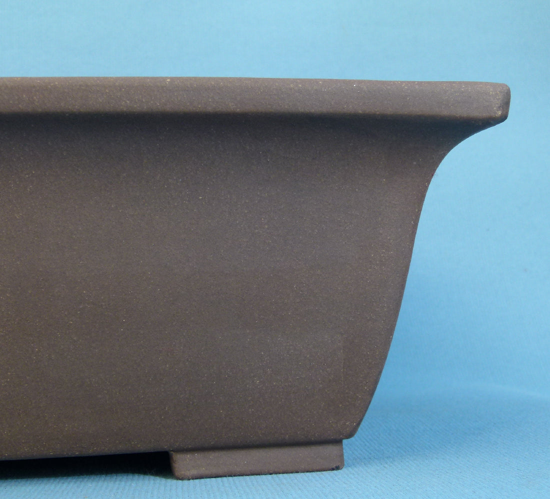 Rectangular Unglazed Quality Bonsai Pot - 13.5"