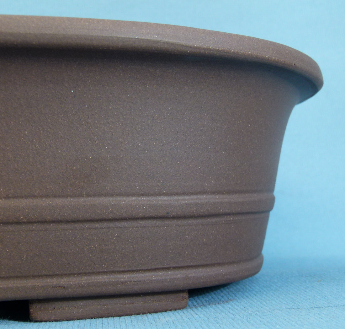 Oval Unglazed Quality Bonsai Pot - 14"