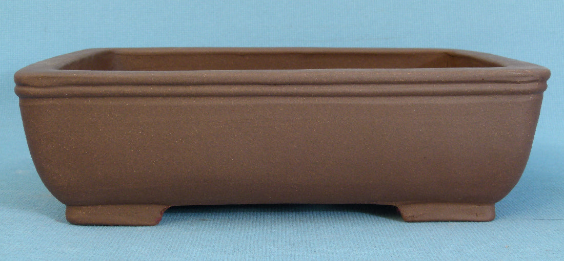 Rectangular Unglazed Quality Bonsai Pot - 12"