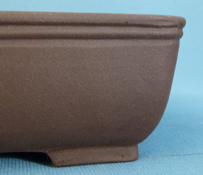 Rectangular Unglazed Quality Bonsai Pot - 12"