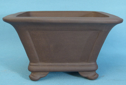 Deep Square Unglazed Quality Bonsai Pot - 11"