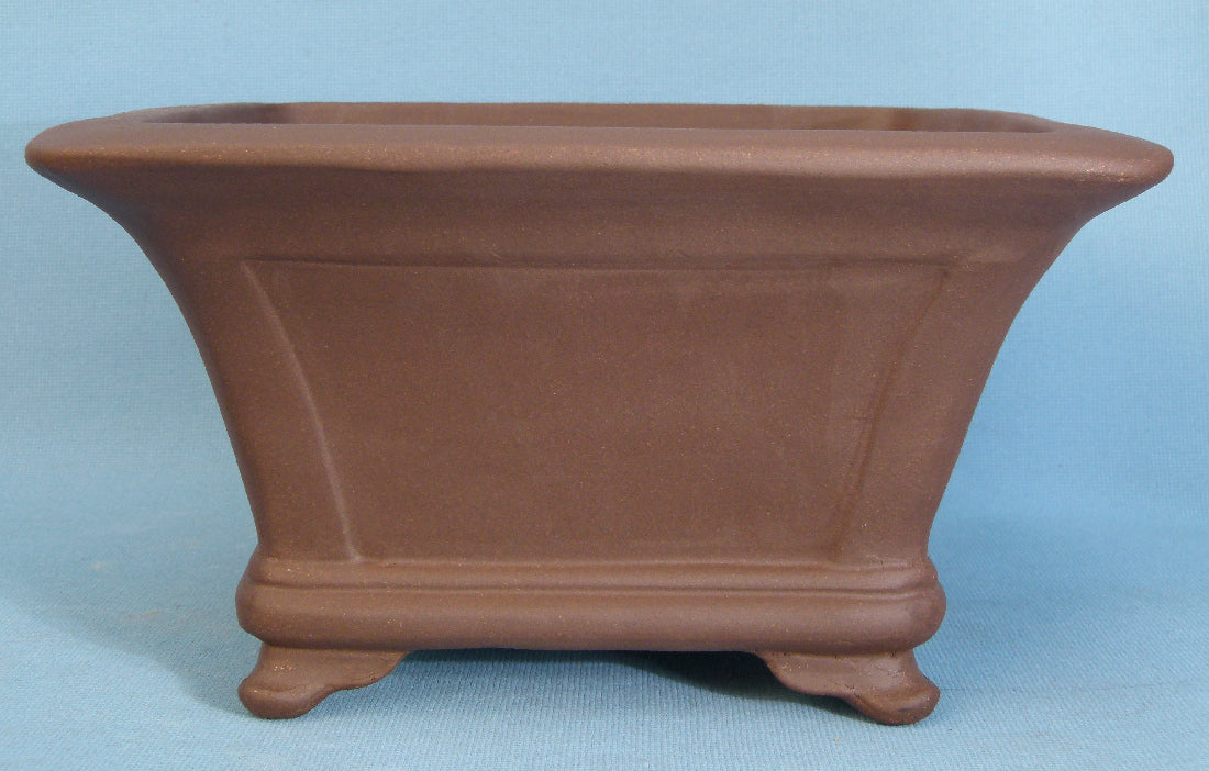 Deep Square Unglazed Quality Bonsai Pot - 14"