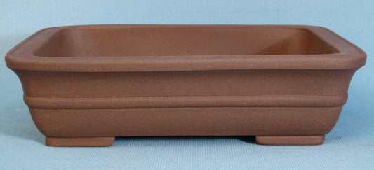 Rectangular Unglazed Quality Bonsai Pot - 12"