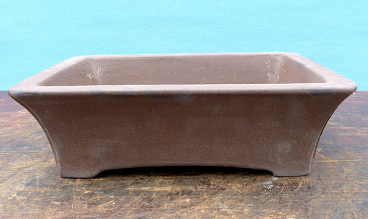 Bonsai Basics - Rectangular Unglazed Bonsai Pot - 7" - Being hand made basic quality some finish, colour and size variations, minor distortions and marks can occur.