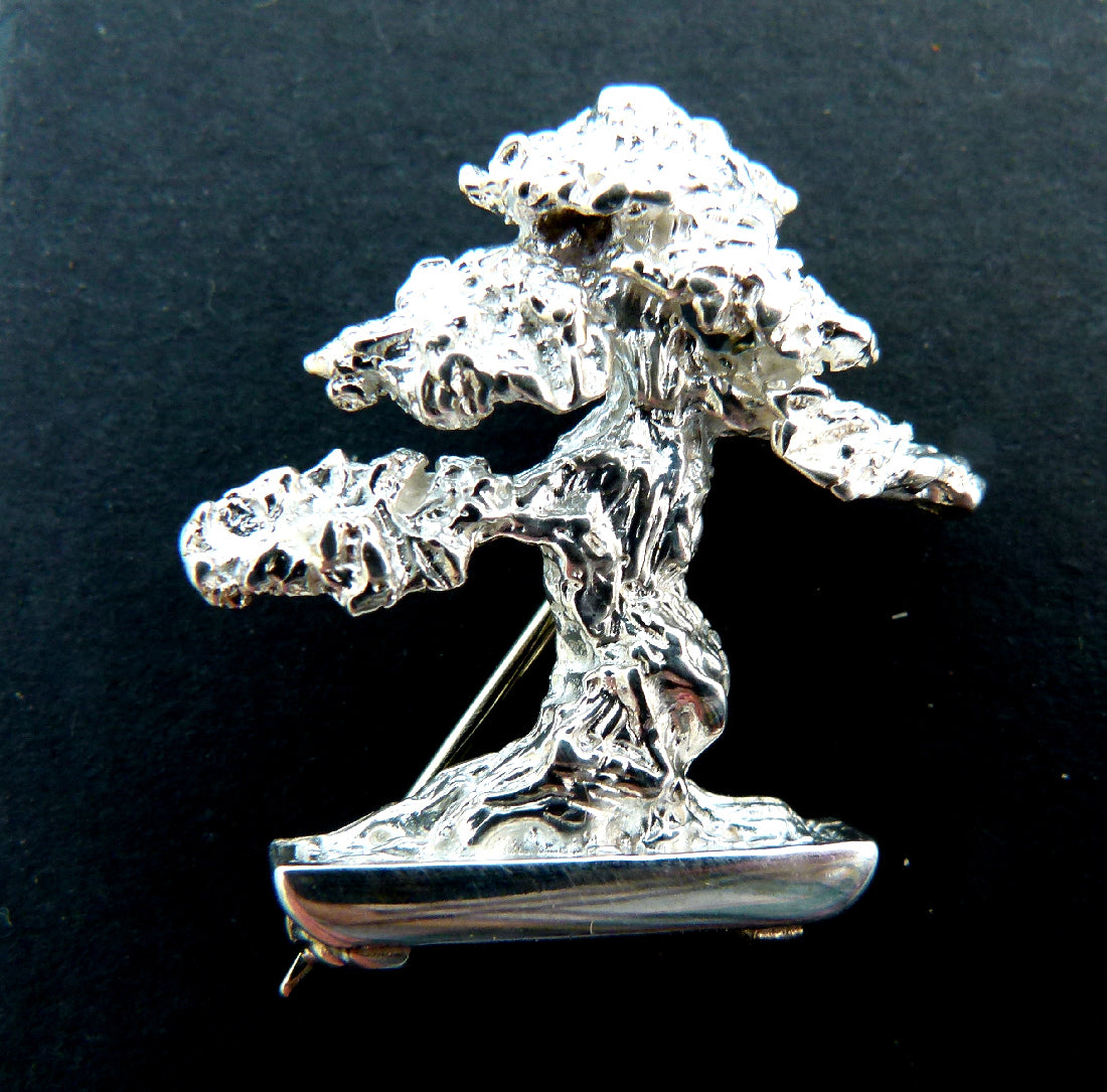 Seedling pin solid sterling silver lapel pin newest brooch