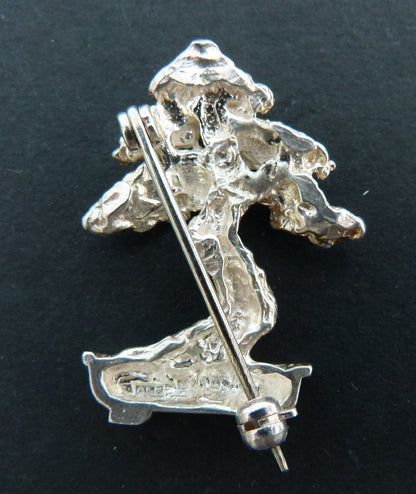 Bonsai Jewellery Sterling Silver Lapel Pin Brooch