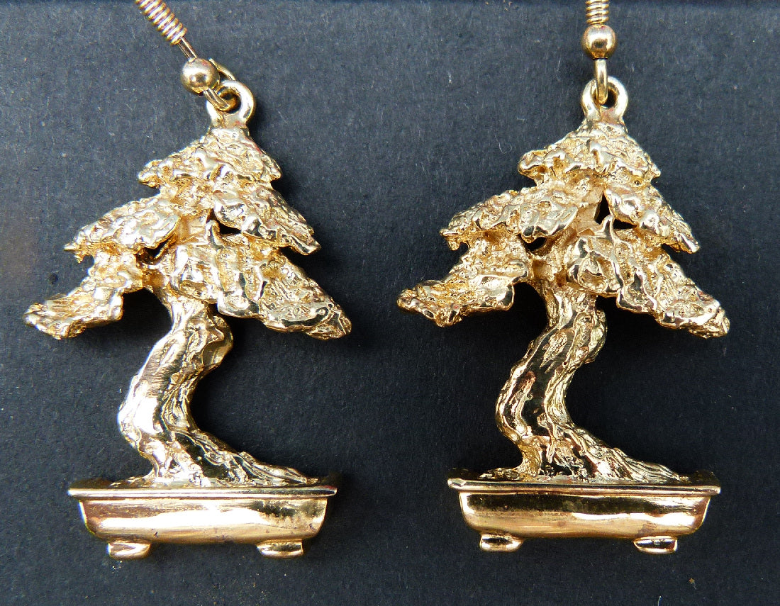 Bonsai Jewellery Gilt Sterling Silver Drop Earrings