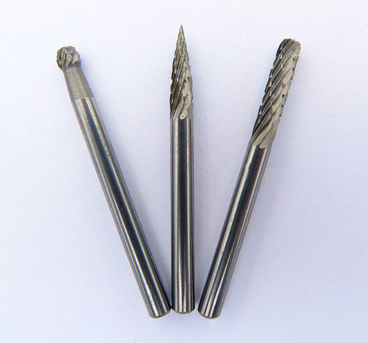 Carbide Carving Burrs - 3 Piece Set