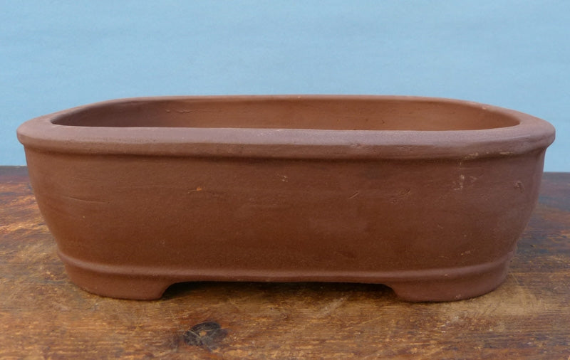 Bonsai Basics - Rectangular Unglazed Bonsai Pot - 10"