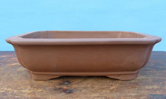 Bonsai Basics - Rectangular Unglazed Bonsai Pot - 10"