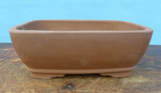 Bonsai Basics - Rectangular Unglazed Bonsai Pot - 10"