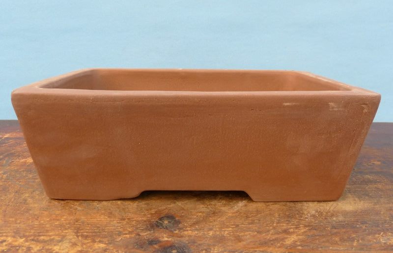 Bonsai Basics - Rectangular Unglazed Bonsai Pot - 10"