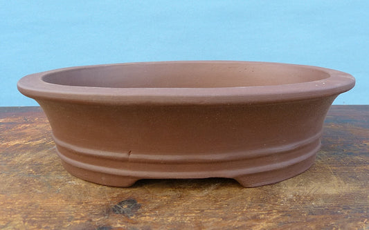 Bonsai Basics - Oval Unglazed Bonsai Pot - 10"