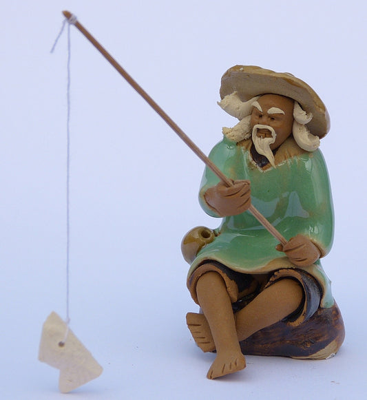 Fisherman - Traditional Chinese Shiwan Figure