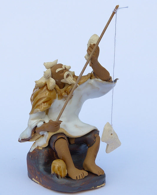 Fisherman - Traditional Chinese Shiwan Figure