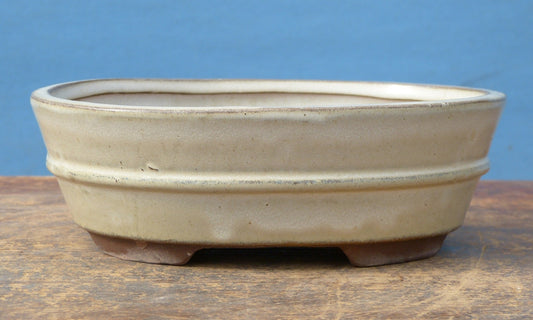 Olive Glazed Oval Bonsai Pot GAS071-7