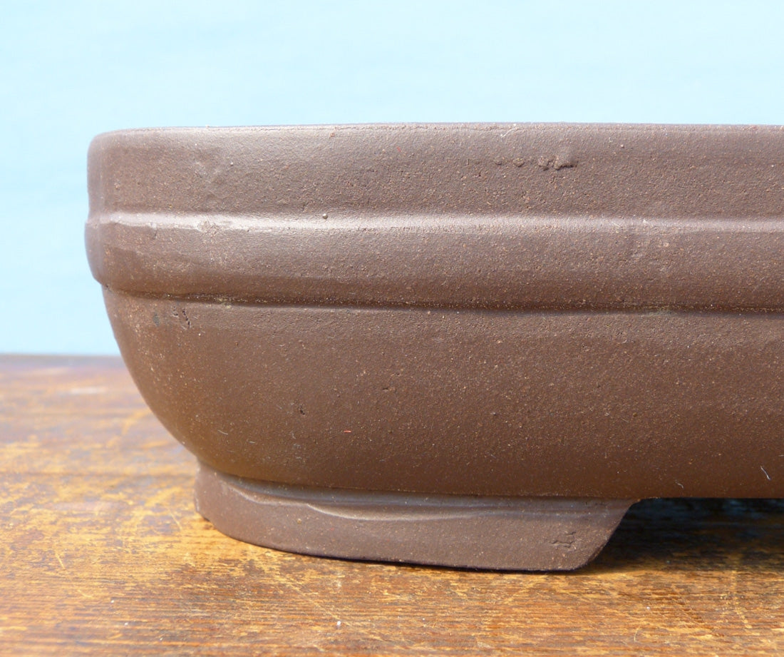 Bonsai Basics - Rectangular Unglazed Bonsai Pot - 8"