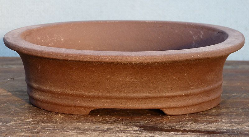 Oval Unglazed Bonsai Pot - 8"