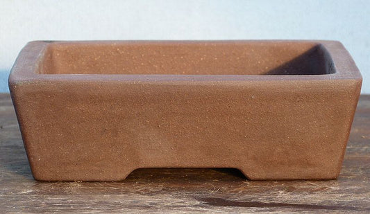 Bonsai Basics - Rectangle Unglazed Bonsai Pot - 8"