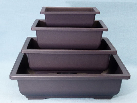 Rectangular Plastic Bonsai Training Pots - 4 Sizes