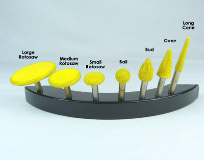 Saburrtooth® Wood Carving Burrs - 1/4" Shaft - Fine Grade - Various Shapes