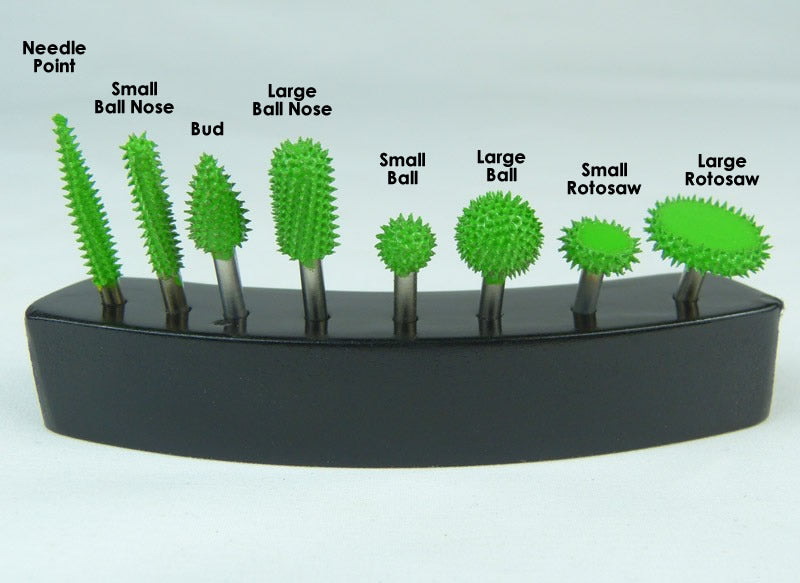 Saburrtooth® Wood Carving Burrs - 3.2mm Shaft - Coarse Grade - Various Shapes