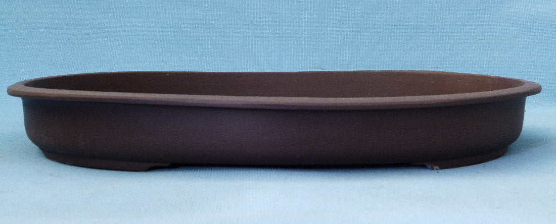 Japanese High Quality Unglazed Oval Bonsai Pot - 18"