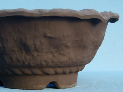 Informal Round Unglazed Japanese Bonsai Pot - 12.5"